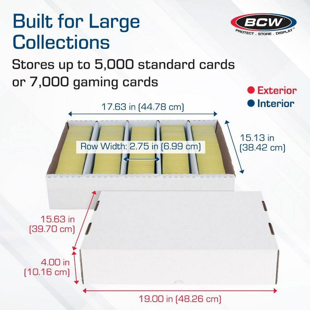BCW - Card Storage Boxes - 5000 Count Storage Box (Full Lid)