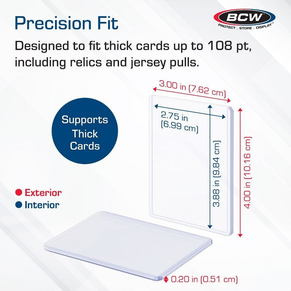 BCW - Toploaders - Topload Holder - 3X4X2.75 Mm-108 Pt. Thick Card
