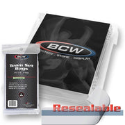 BCW - Toploaders - Resealable Team Set Bags - 3 3/8 X 5