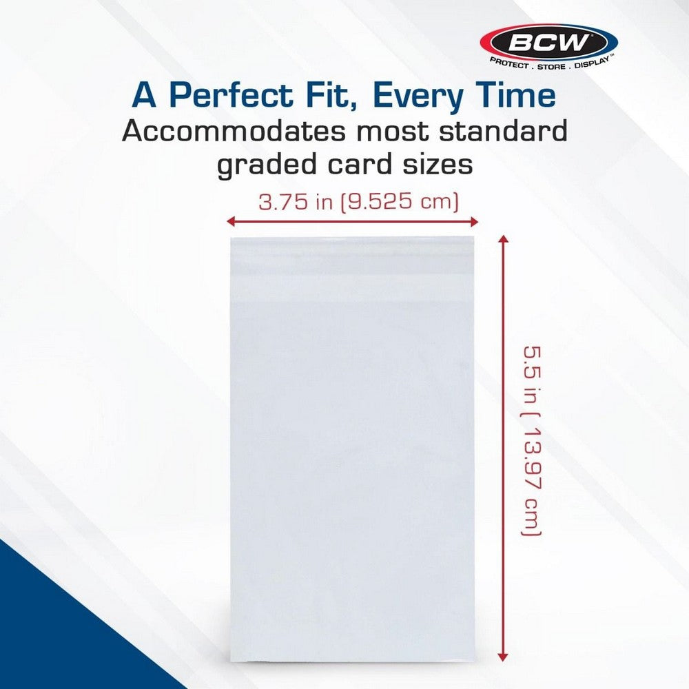 BCW - Card Sleeves - Resealable Graded Card Sleeves - 3 3/4 X 5 1/2