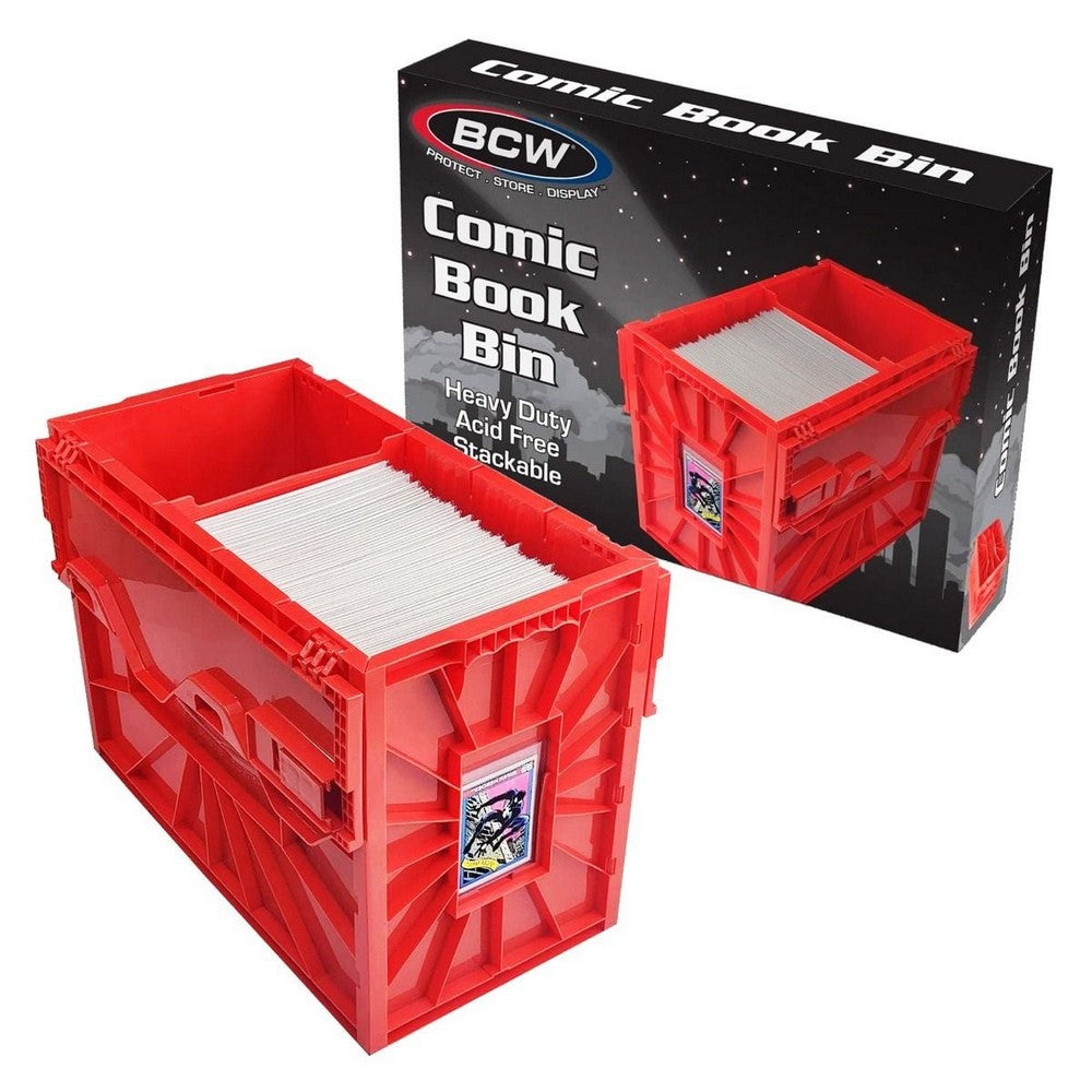 BCW - Comic Bins - Comic Book Bin - Short - Red