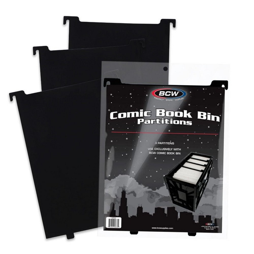BCW - Comic Bins - Comic Book Bin Partition - Black