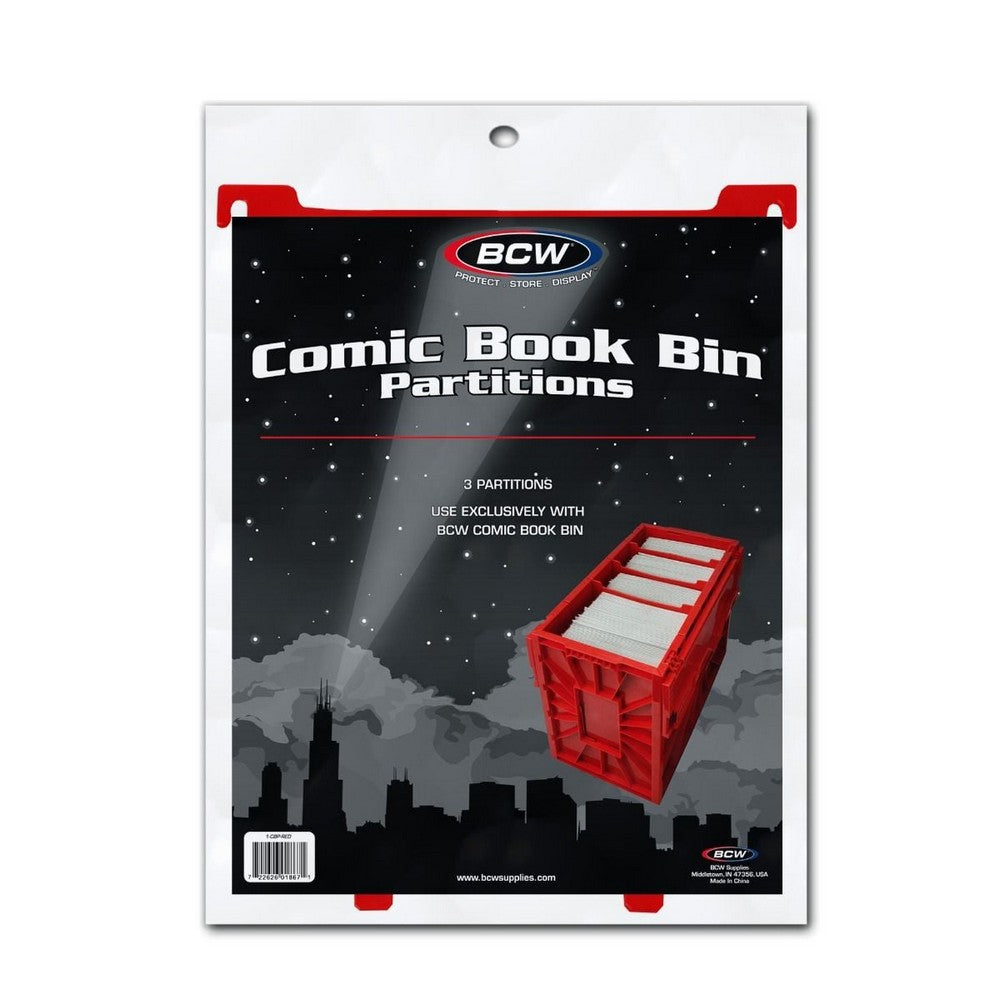 BCW - Comic Bins - Comic Book Bin Partition - Red