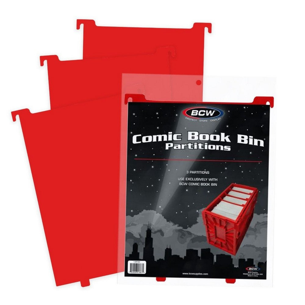 BCW - Comic Bins - Comic Book Bin Partition - Red
