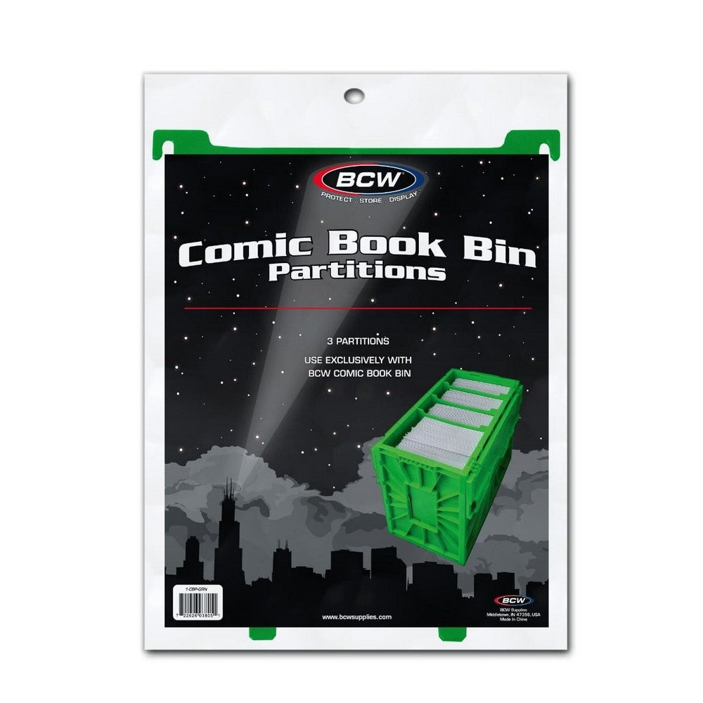 BCW - Comic Bins - Comic Book Bin Partition - Green