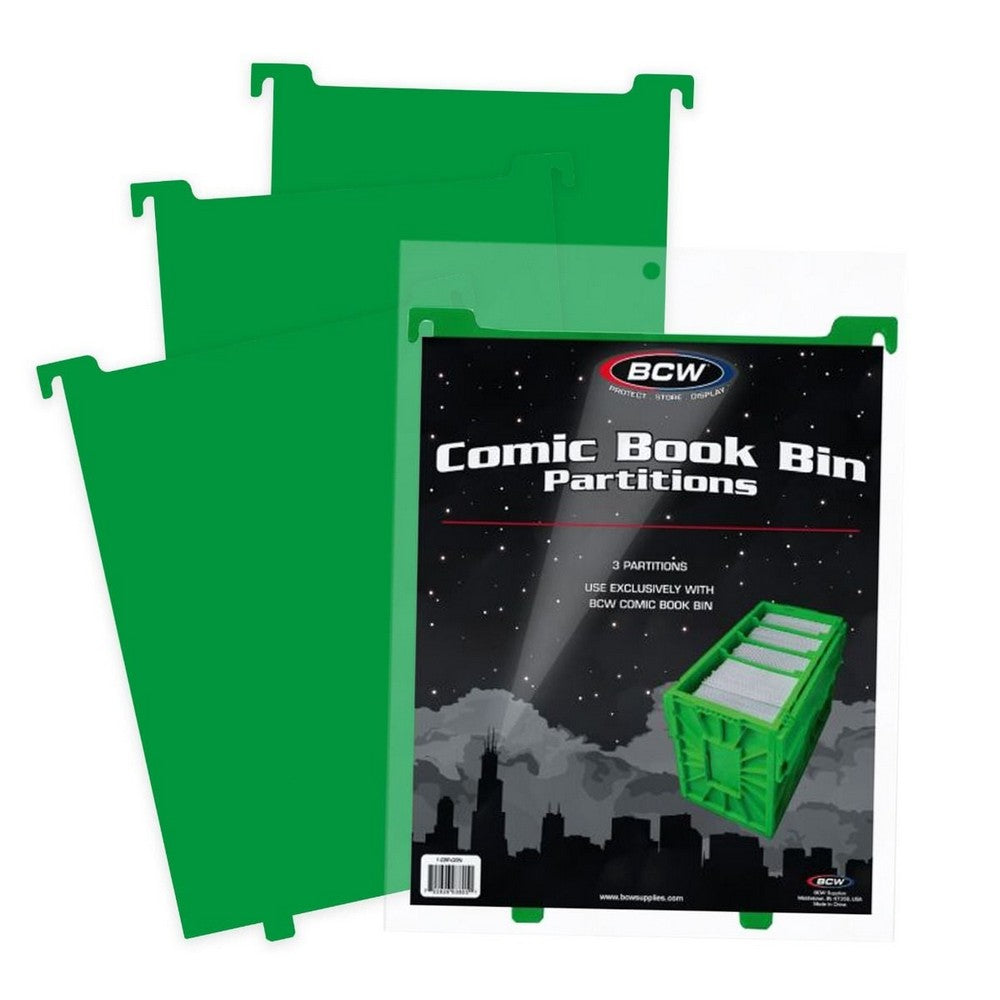 BCW - Comic Bins - Comic Book Bin Partition - Green