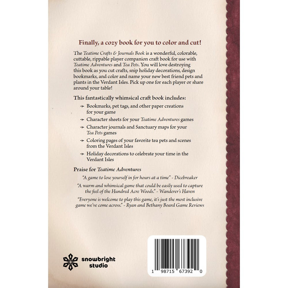 Teatime Adventures RPG 2nd Edition: Crafts and Journals Book