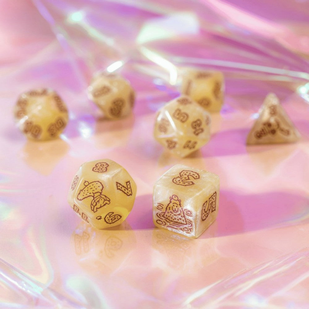 Q Workshop - Capybara Dice Set: Sleepie