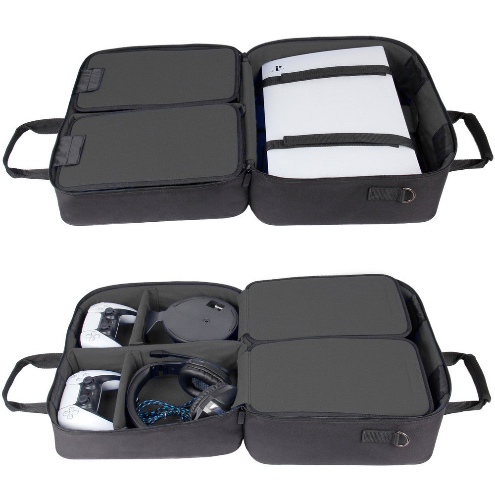 USA Gear PS5 Carrying Case - Travel Bag Compatible with PS5. PS5 Slim (Black)