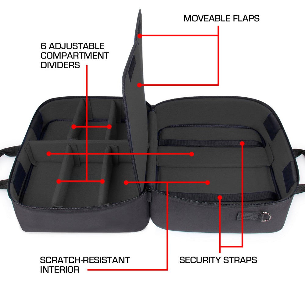 USA Gear PS5 Carrying Case - Travel Bag Compatible with PS5. PS5 Slim (Black)