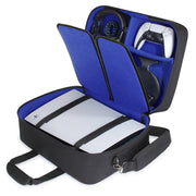 USA GEAR PS5 Case - Console Case Compatible with PS5. PS5 Slim & PS5 Digital Edition (Blue)
