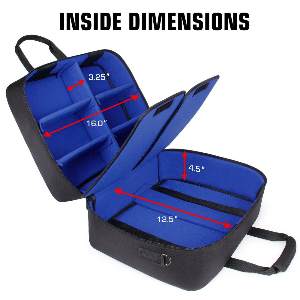 USA GEAR PS5 Case - Console Case Compatible with PS5. PS5 Slim & PS5 Digital Edition (Blue)