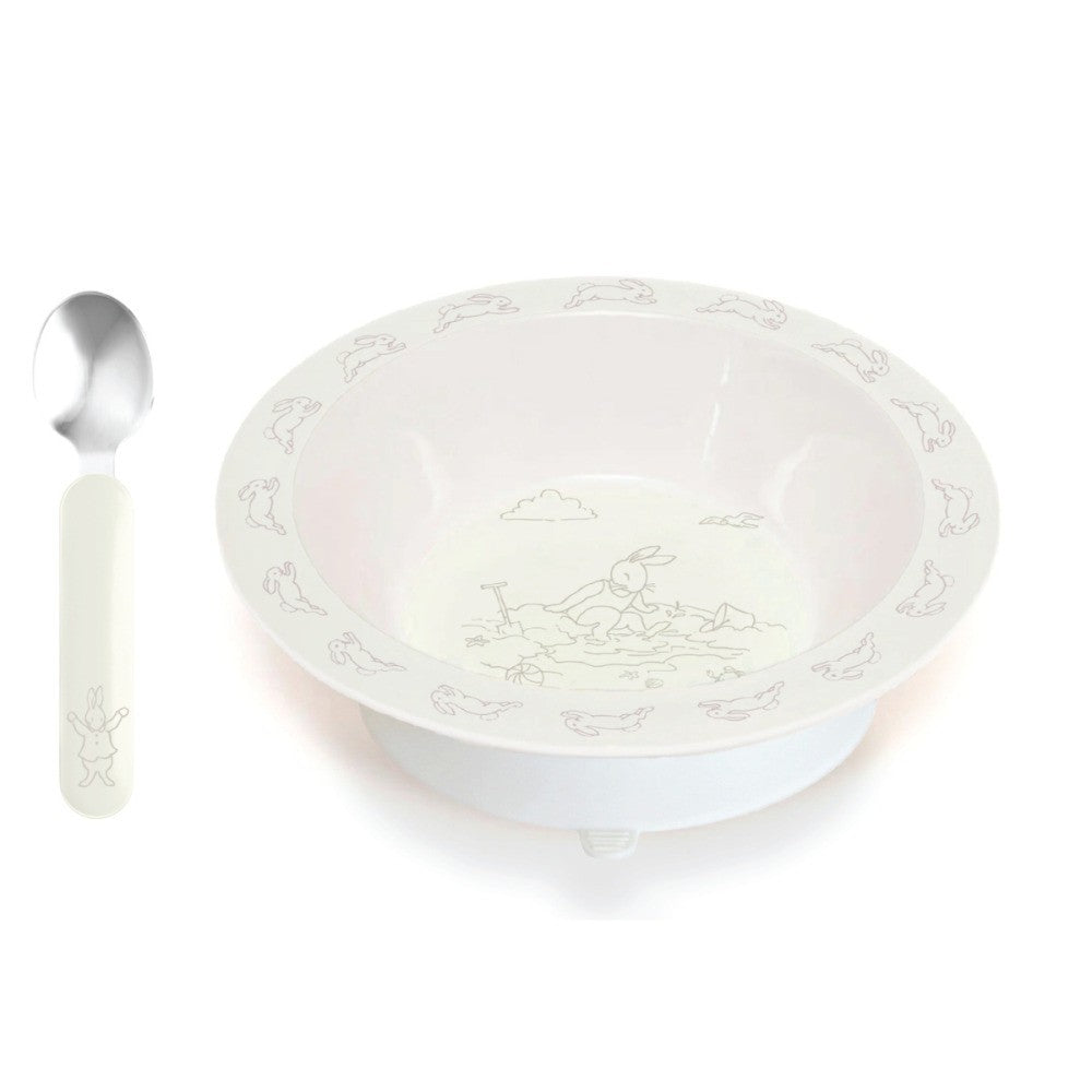 Bunnykins Suction Bowl with Spoon - Natural