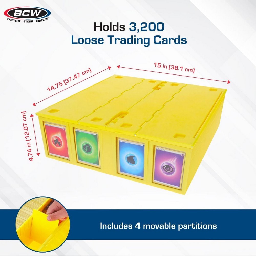 BCW - Catalog & Bins - Collectible Card Bin - 3200 - Yellow