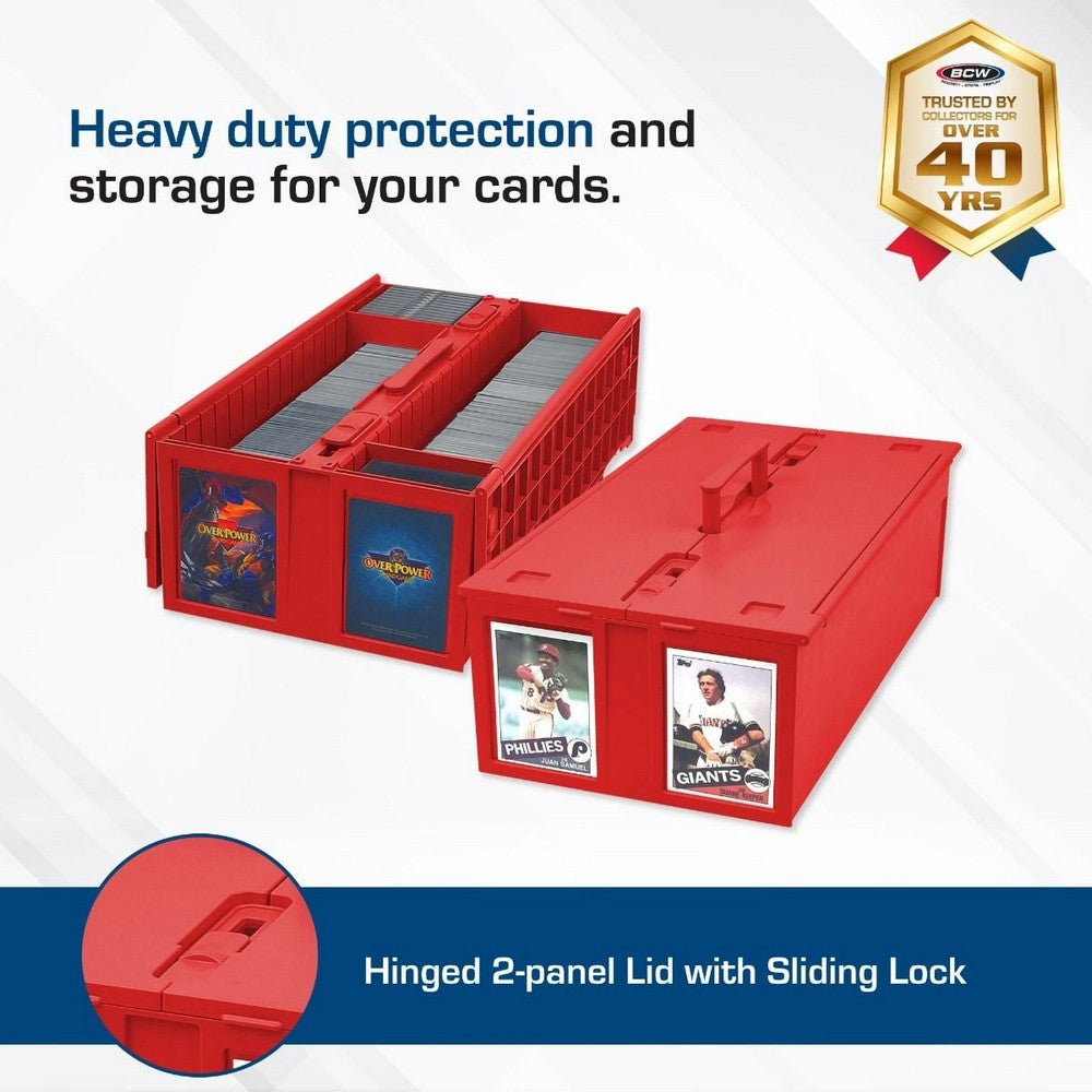 BCW - Catalog & Bins - Collectible Card Bin - 1600 - Red