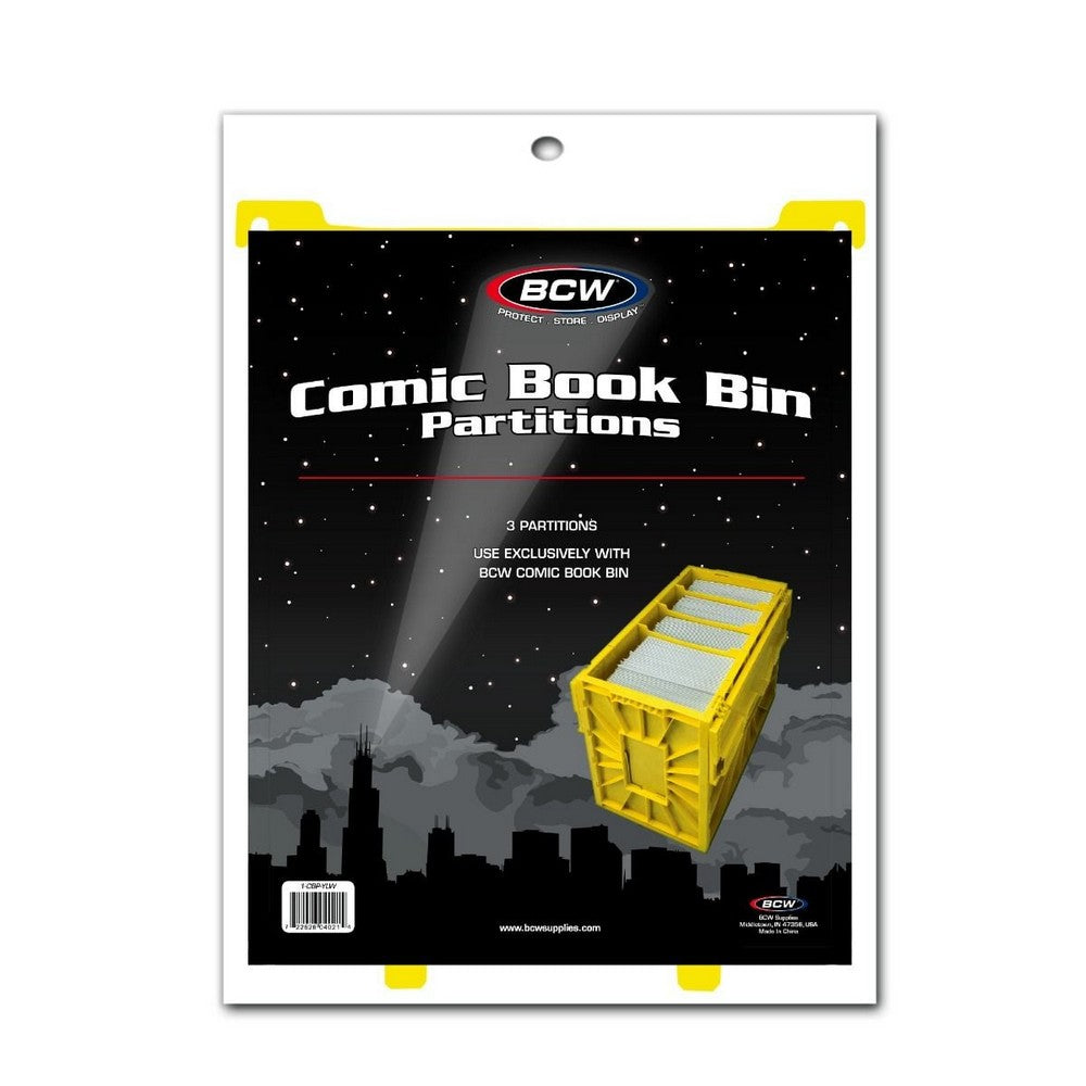 BCW - Comic Bins - Comic Book Bin Partition - Yellow