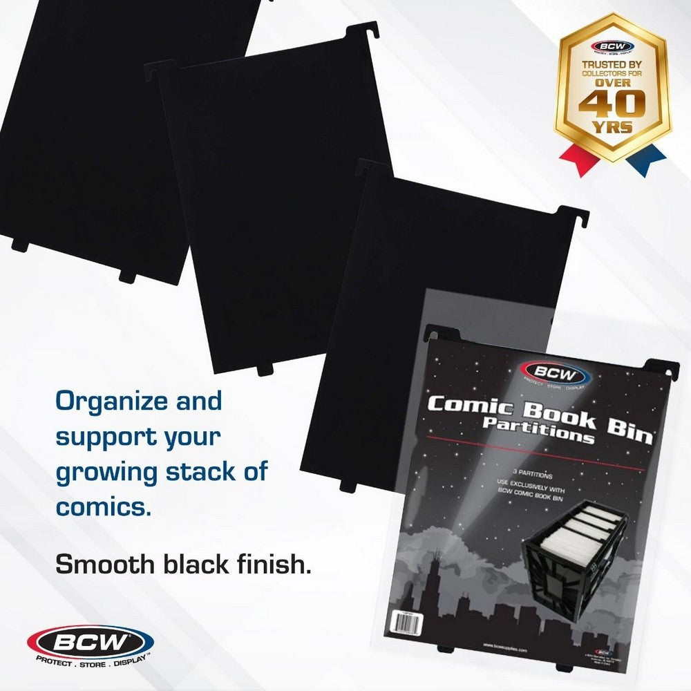 BCW - Comic Bins - Partitions - Graded - Black