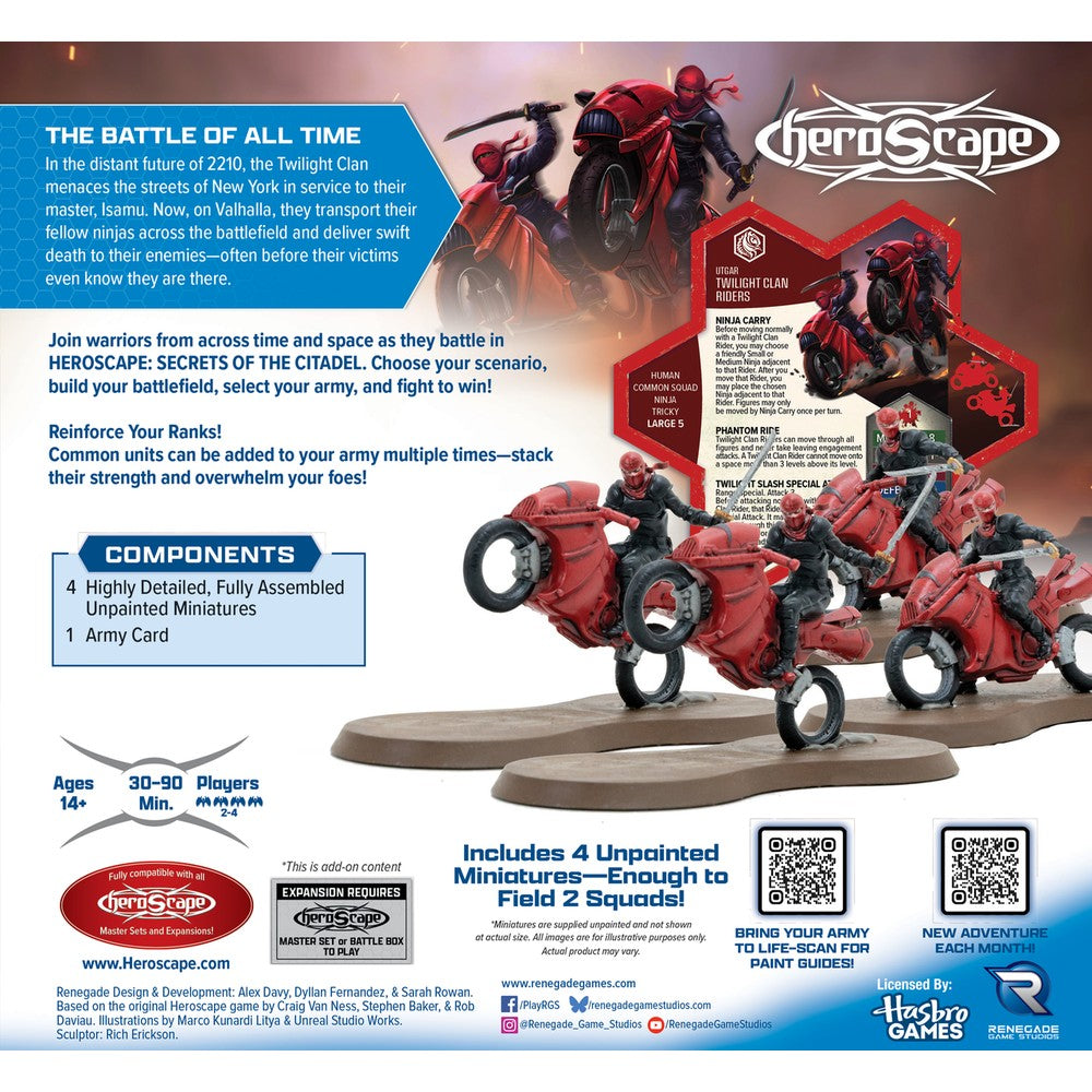 Heroscape - Twilight Ninja Clan Riders Army Expansion