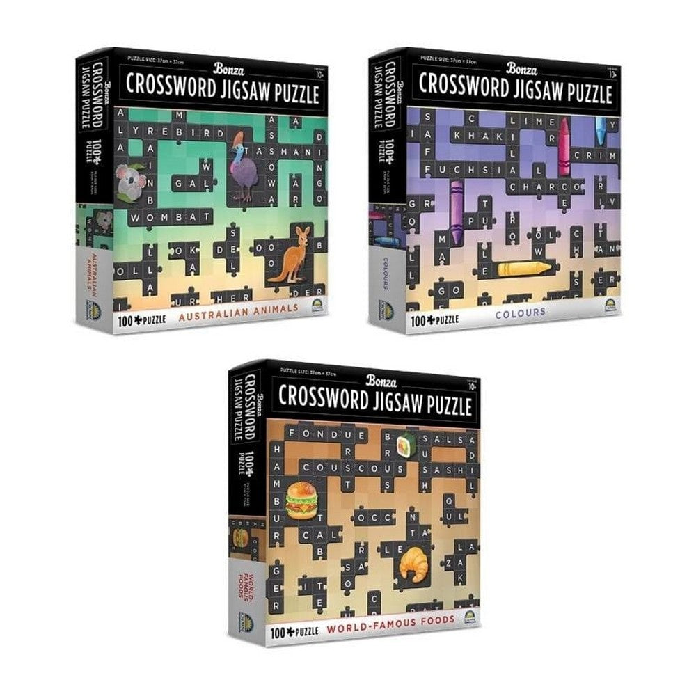 Puzzle - Bonza Crossword Puzzles - 3 Assorted - 100pc