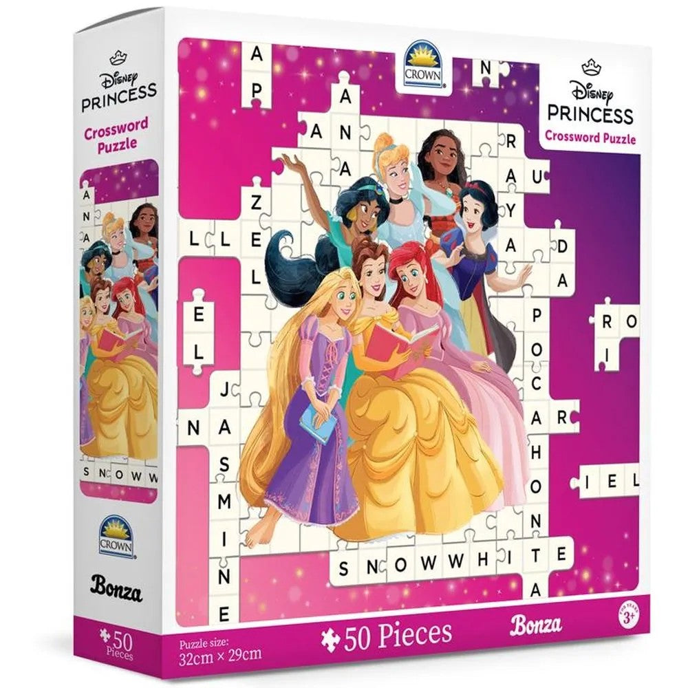 Puzzle - Bonza Junior Crossword Puzzle - Disney Princess - 50pc