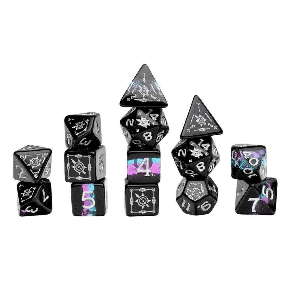 Sirius Dice - D&D Adventure Dice - Ranger - Black. Blue