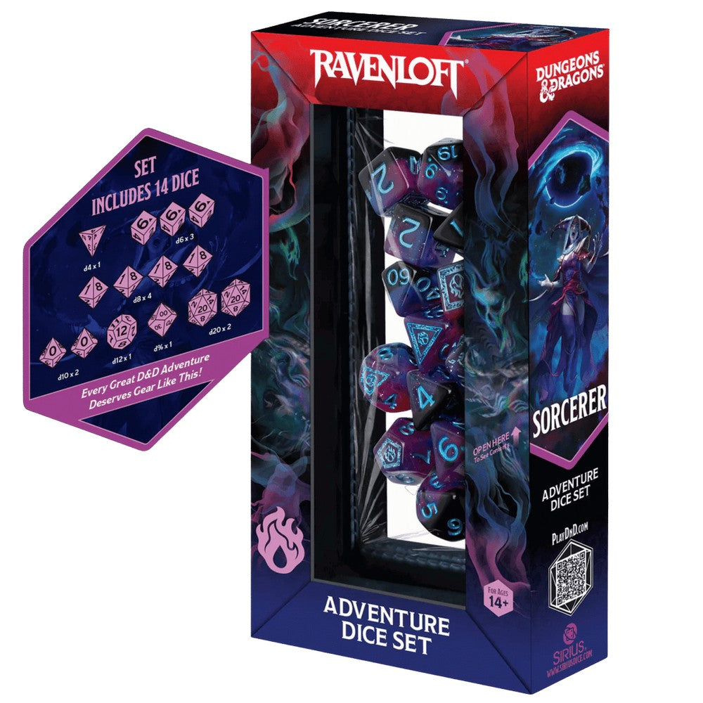 Sirius Dice - D&D Adventure Dice - Sorcerer - Purple
