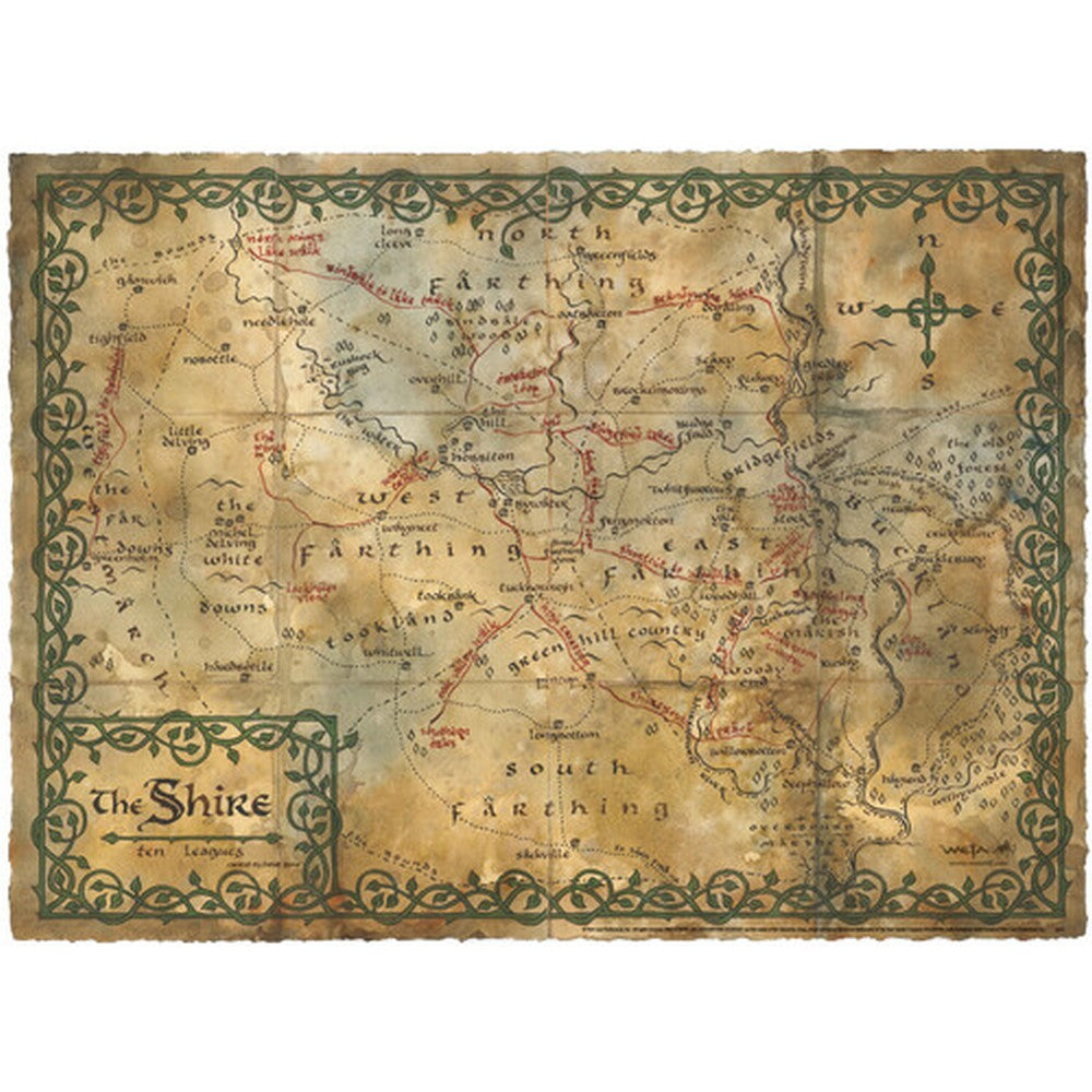 WETA - The Hobbit Trilogy - Art Print - Map of the Shire