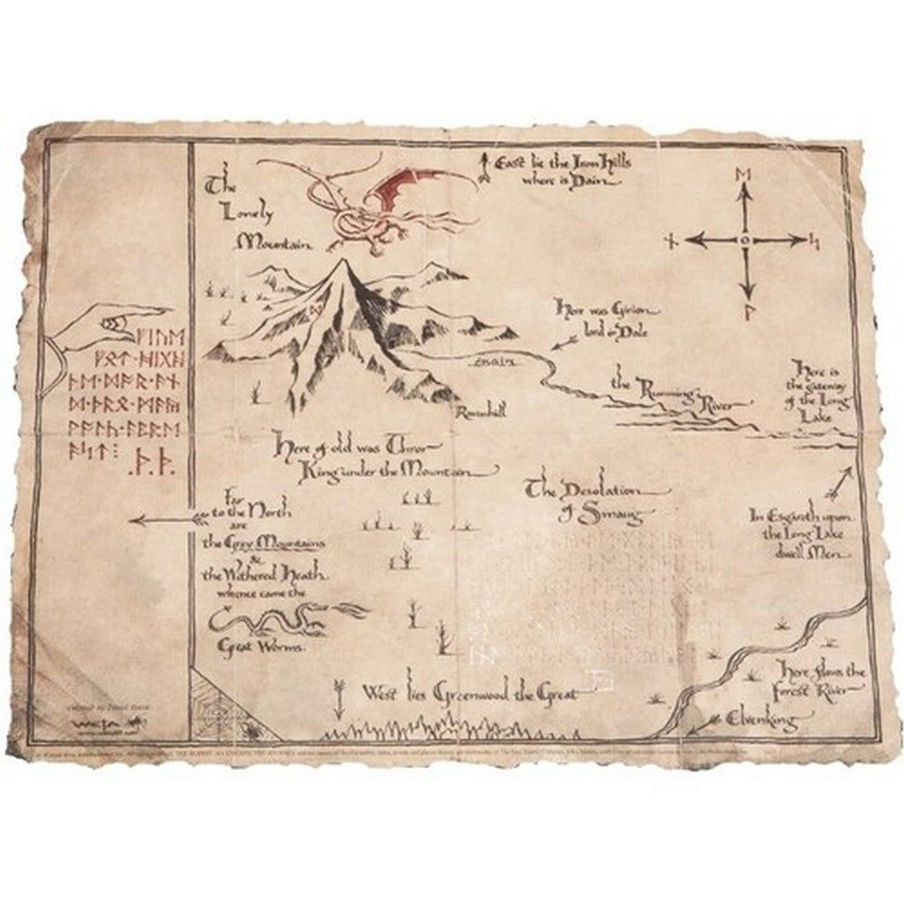 WETA - The Hobbit Trilogy - Art Print - Thorin's Map