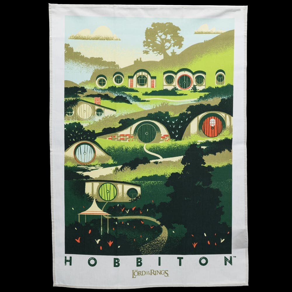WETA - The Lord of the Rings Trilogy - Tea Towel - Rivendell & Hobbiton 2PK