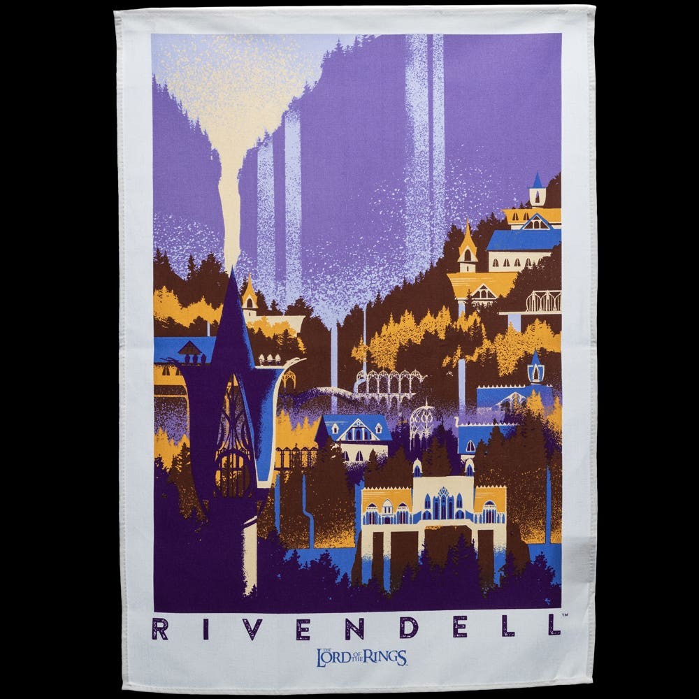 WETA - The Lord of the Rings Trilogy - Tea Towel - Rivendell & Hobbiton 2PK