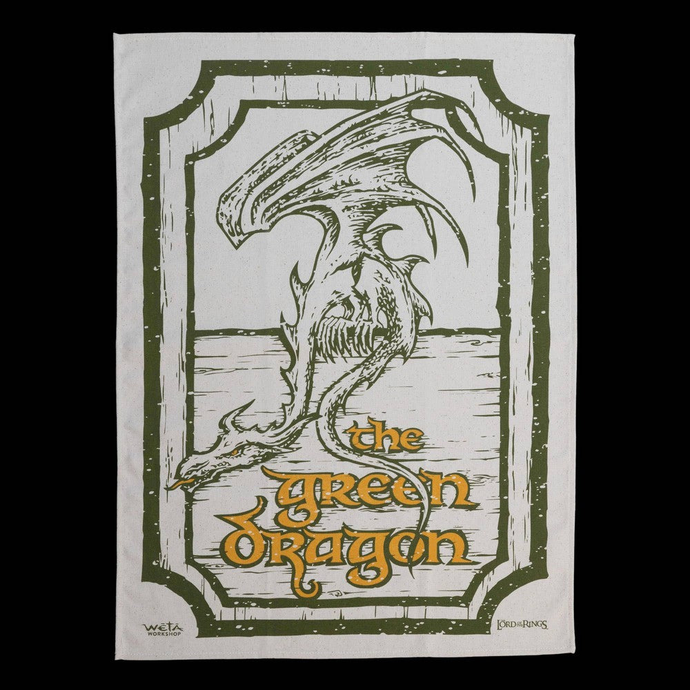 WETA - The Lord of the Rings Trilogy - Tea Towel - Green Dragon & Prancing Pony 2PK