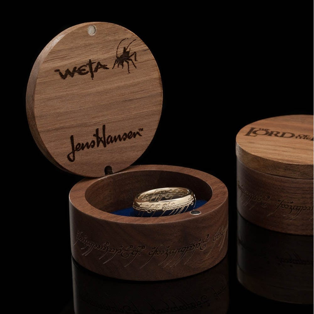 WETA - The Lord of the Rings Trilogy - The One Ring (with runes) - 10K Solid Gold Size 8