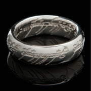 WETA - The Lord of the Rings Trilogy - The One Ring (with runes) - Sterling Silver Size 10
