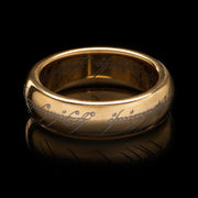WETA - The Lord of the Rings Trilogy - The One Ring (with runes) - Gold Plated Tungsten  7
