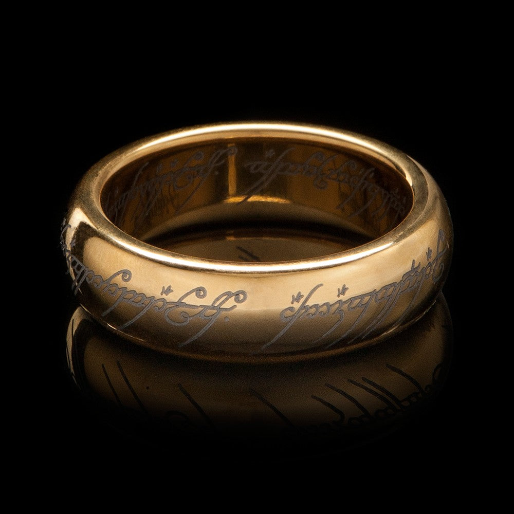 WETA - The Lord of the Rings Trilogy - The One Ring (with runes) - Gold Plated Tungsten 8