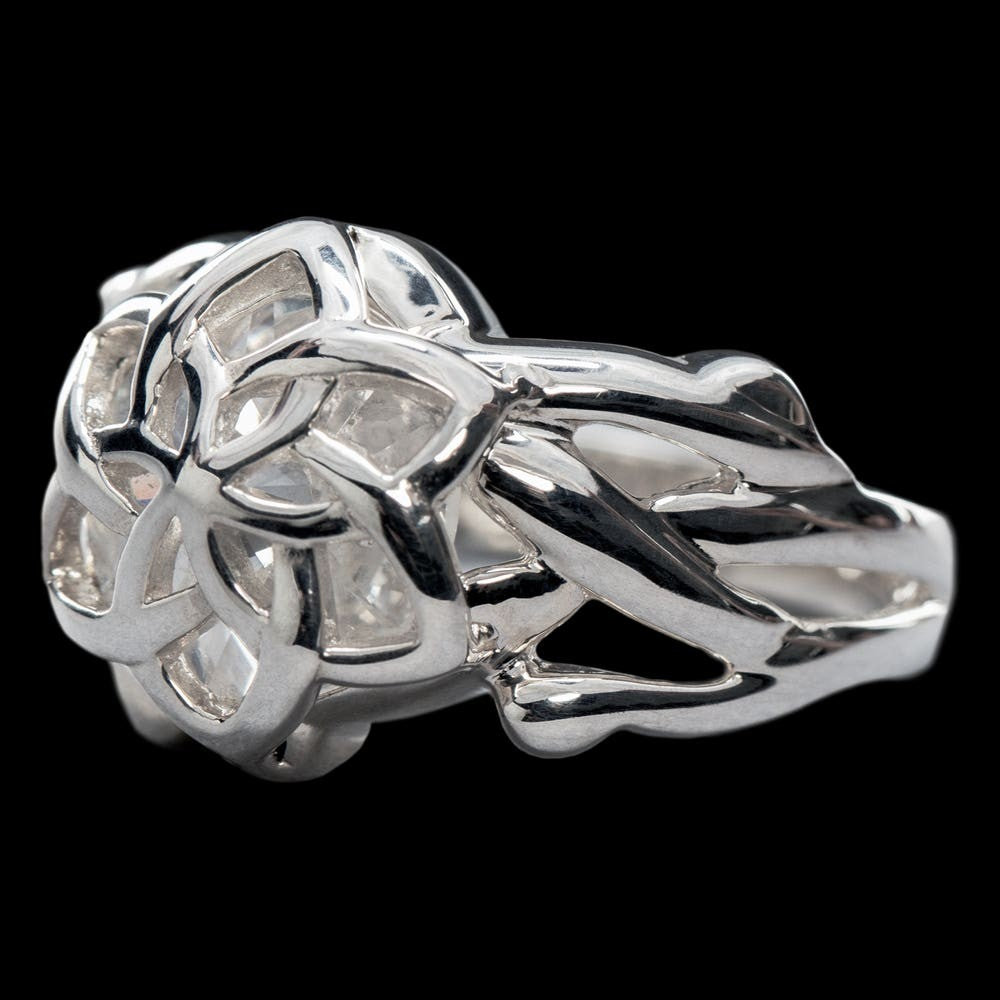 WETA - The Lord of the Rings Trilogy - The Ring of Galadriel - Sterling Silver Size 6.75
