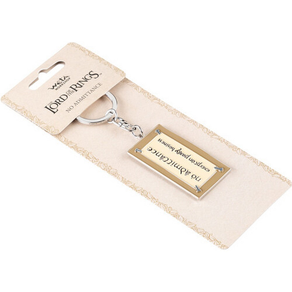 WETA - The Lord of the Rings Trilogy - Keyring - No Admittance Sign (Enamel)