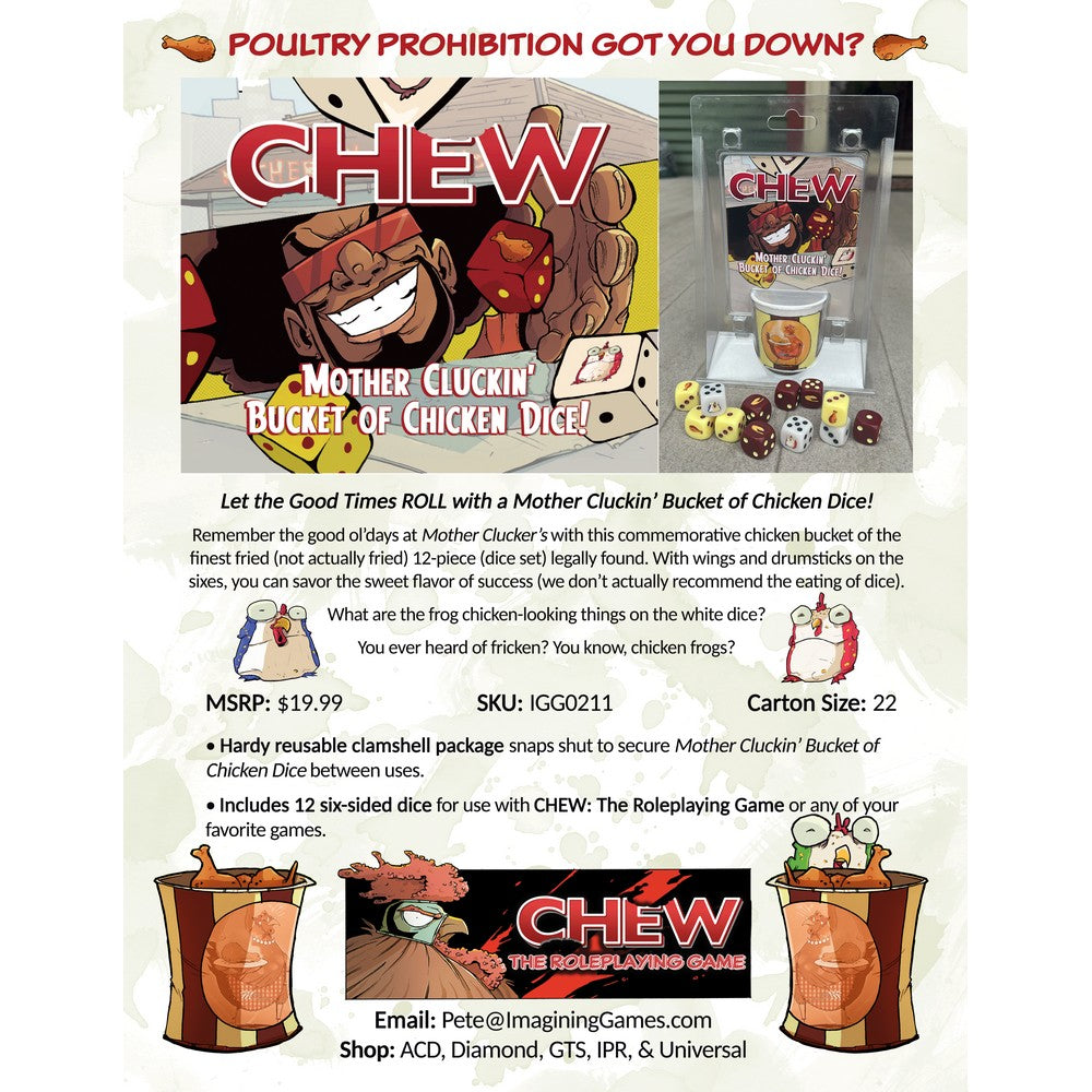 CHEW RPG: Mother Cluckin' Bucket of Chicken Dice