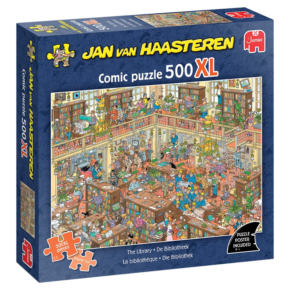 Puzzle - Jumbo - Jan van Haasteren 500XL - The Library (500 pieces XL)