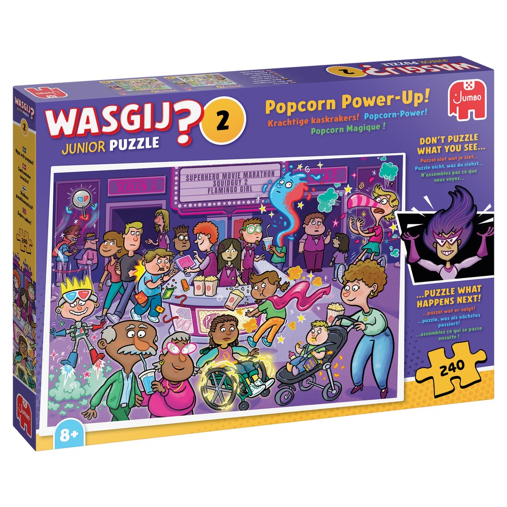 Puzzle - Jumbo - Wasgij Junior 2 - Popcorn Power-Up! (240 pieces)
