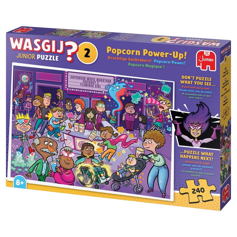 Puzzle - Jumbo - Wasgij Junior 2 - Popcorn Power-Up! (240 pieces)