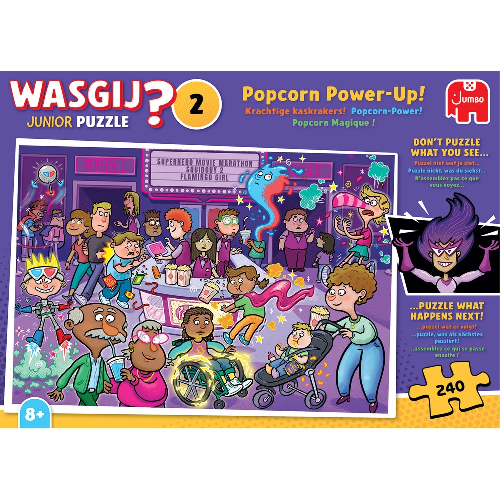 Puzzle - Jumbo - Wasgij Junior 2 - Popcorn Power-Up! (240 pieces)
