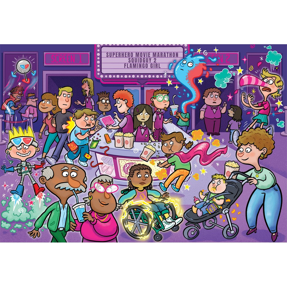 Puzzle - Jumbo - Wasgij Junior 2 - Popcorn Power-Up! (240 pieces)