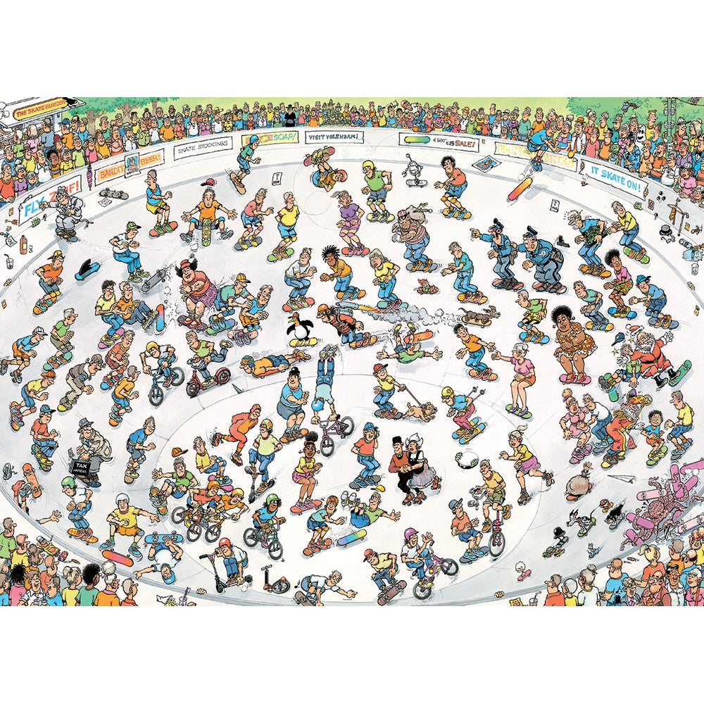 Puzzle - Jumbo Jan van Haasteren - Riding the Skate Bowl 1000Pc (Square box)