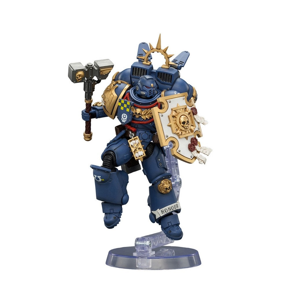 Warhammer Collectibles: 1/18 Scale Ultramarines Captain with Jump Pack and Relic Shield