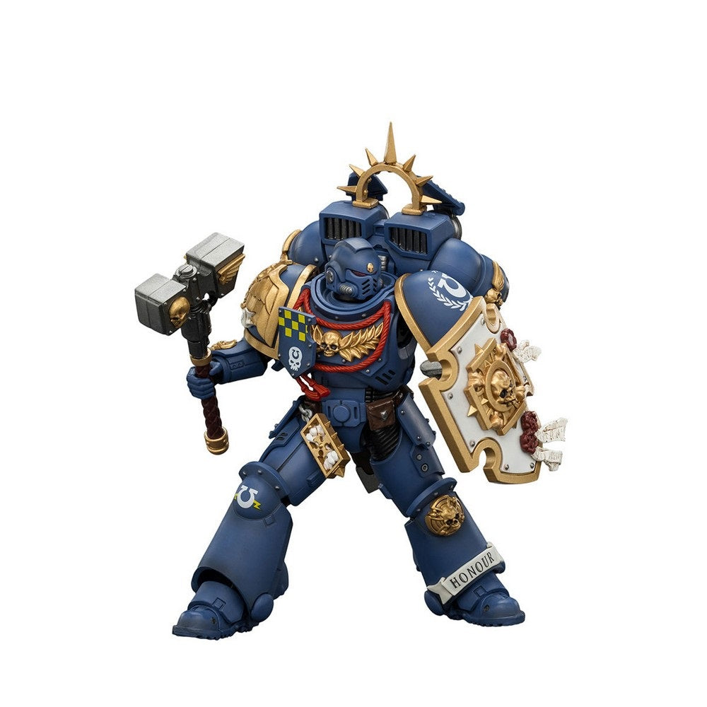 Warhammer Collectibles: 1/18 Scale Ultramarines Captain with Jump Pack and Relic Shield