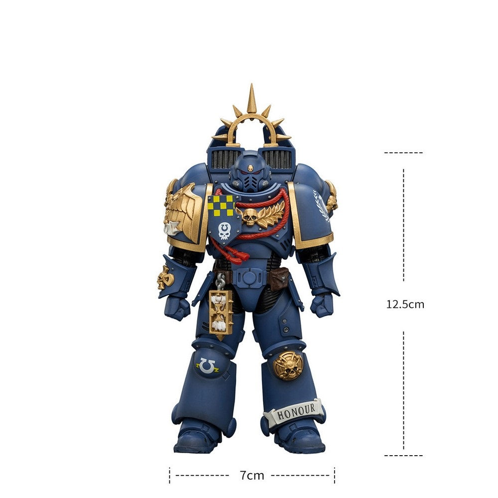 Warhammer Collectibles: 1/18 Scale Ultramarines Captain with Jump Pack and Relic Shield