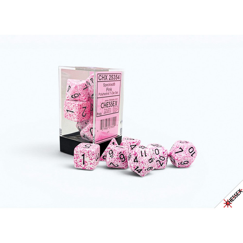 CHX 25354 Speckled Pink Polyhedral 7-Dice Set