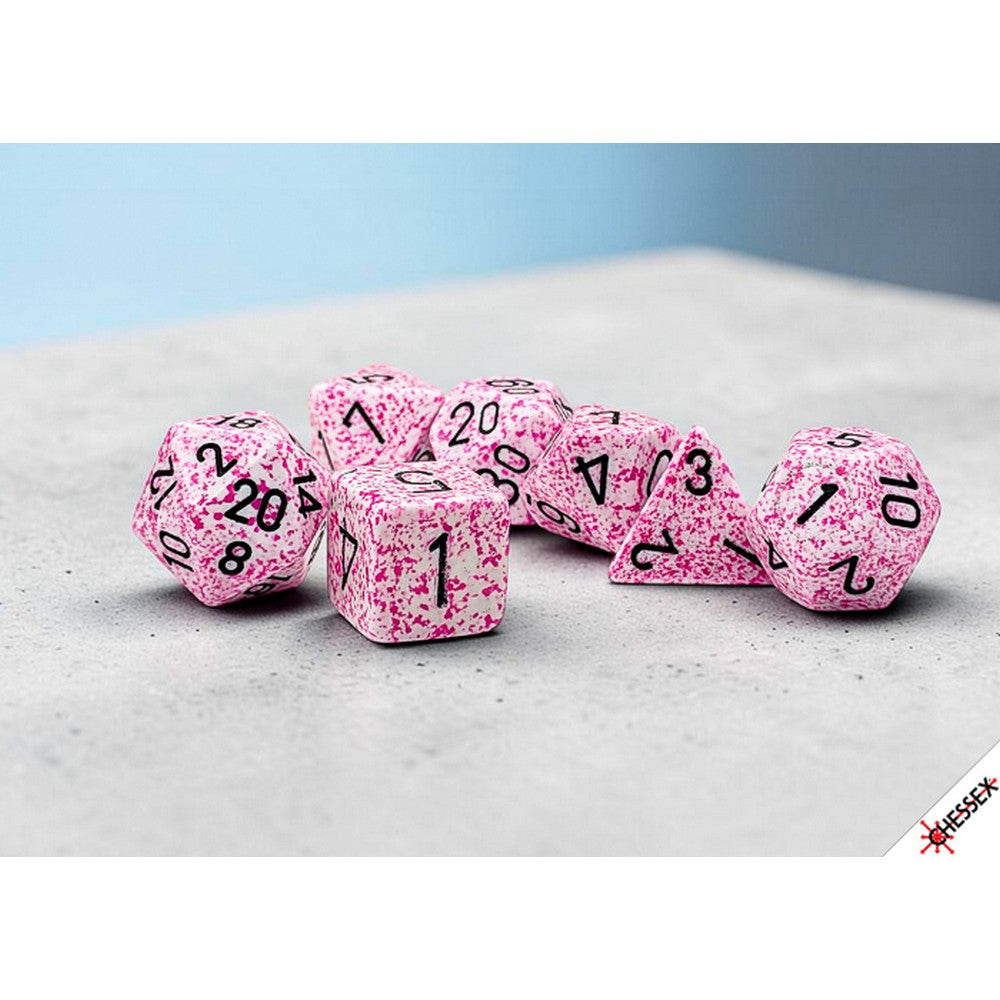 CHX 25354 Speckled Pink Polyhedral 7-Dice Set