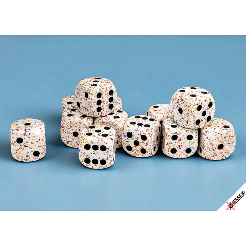 CHX 25721 Speckled Birthday 16mm d6 Dice Block (12 dice)